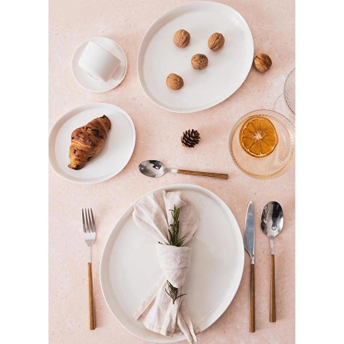 The Mia Cotta Limoges Servis Tabağı Beyaz 27x23 Cm