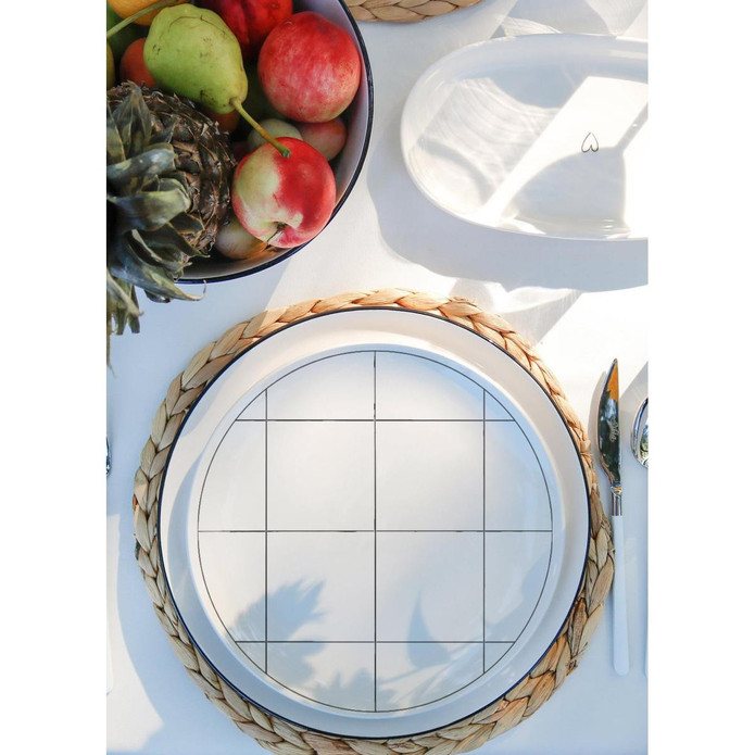 The Mia Daily Tunes Servis Tabağı Kareli 6 Lı Set - 26 Cm