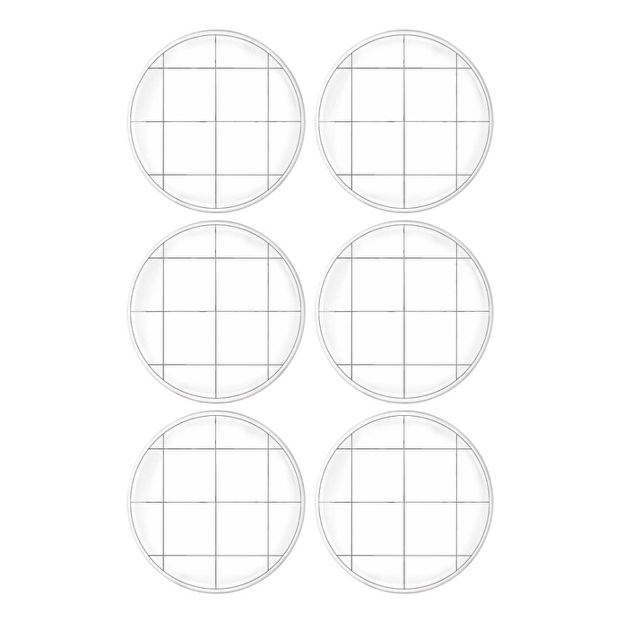 The Mia Daily Tunes Servis Tabağı Kareli 6 Lı Set - 26 Cm