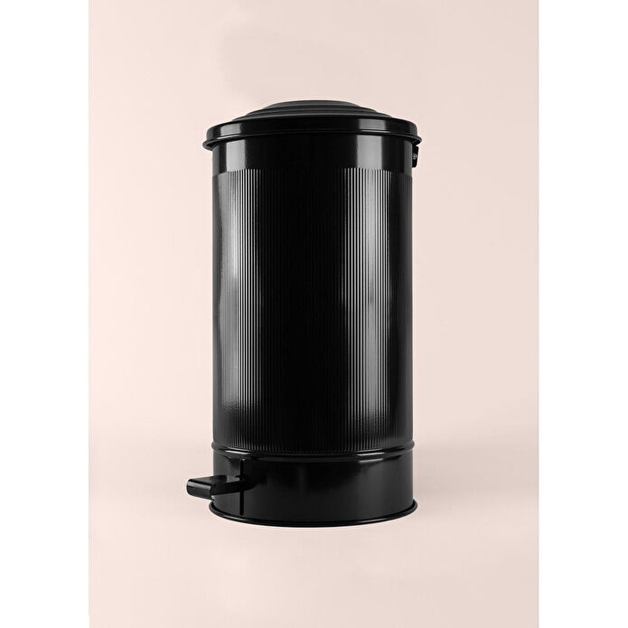 The Mia Stripe Mutfak Çöp Kovası Siyah 24 Lt