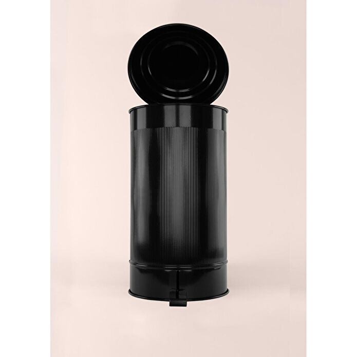 The Mia Stripe Mutfak Çöp Kovası Siyah 24 Lt