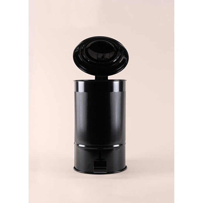 The Mia Stripe Mutfak Ve Banyo Çöp Kovası Siyah 5 Lt