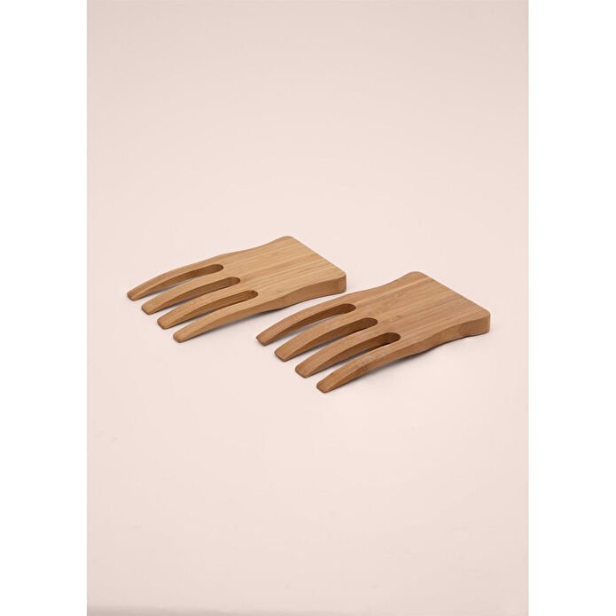 The Mia Natura Bambu Salata Servis Çatalı 2 Parça 10x17 Cm
