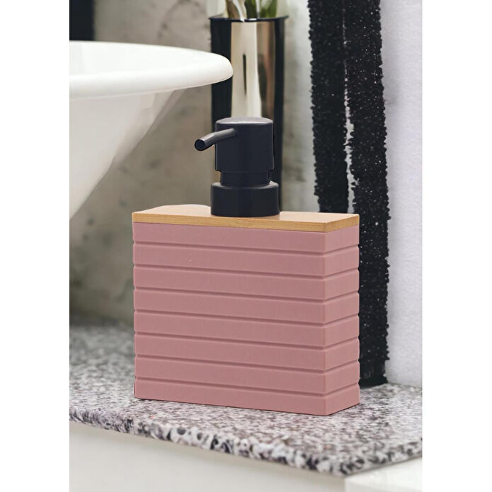 The Mia Stripe Sıvı Sabunluk Pembe