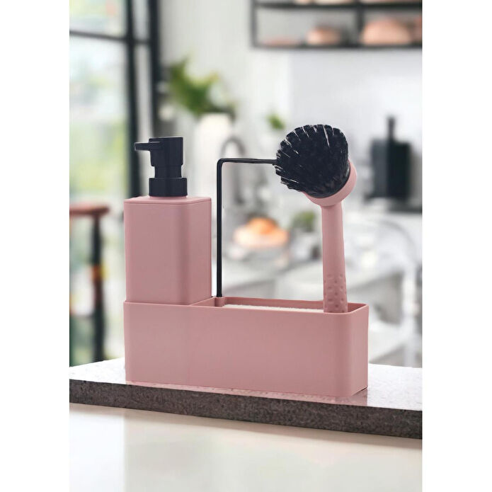 The Mia Plain Sıvı Sabunluk Seti Pembe