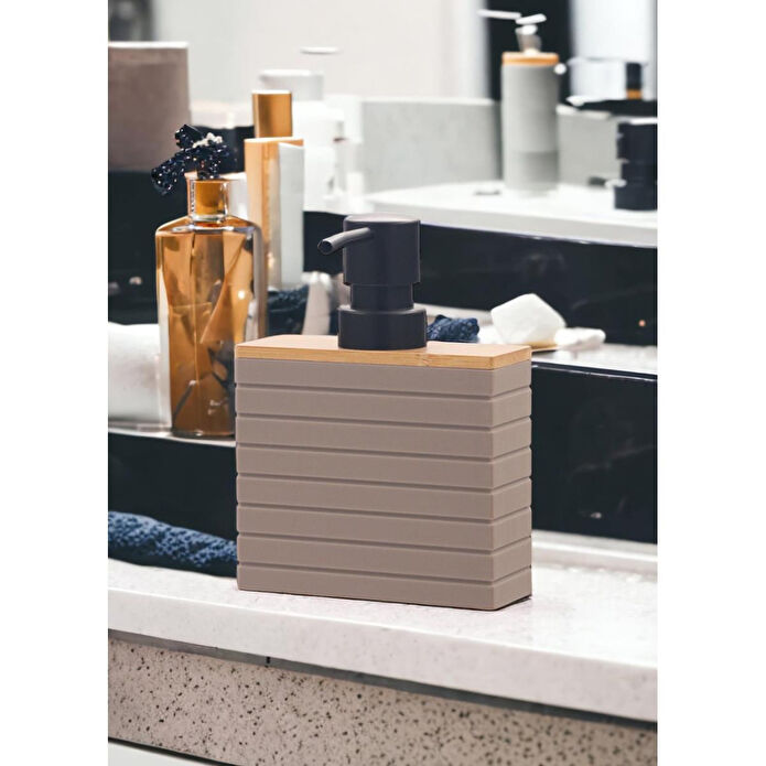 The Mia Stripe Sıvı Sabunluk Kahverengi