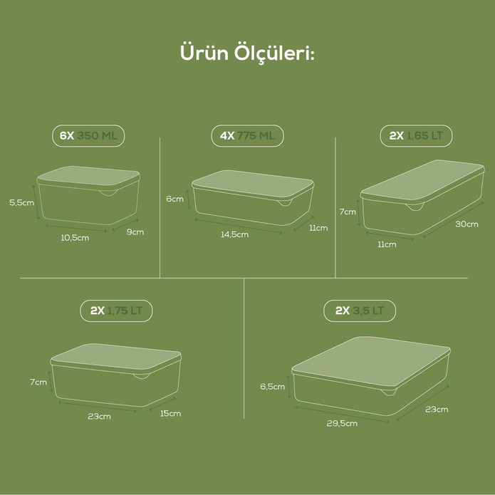 Vienev 16'lı Buzdolabı Düzenleyici Organizer Mikrodalgaya Uygun Difriz Saklama Kabı Gri