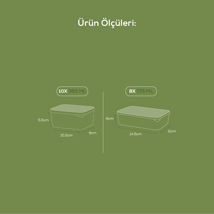 Vienev 18'li Buzdolabı Düzenleyici Organizer Mikrodalgaya Uygun Difriz Saklama Kabı Gri