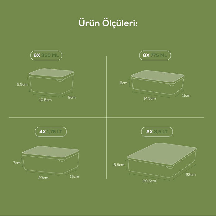 Vienev 20'li Buzdolabı Düzenleyici Organizer Ve Mikrodalgaya Uygun Difriz Saklama Kabı Gri