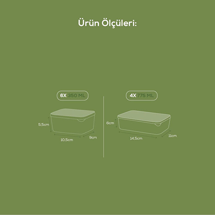 Vienev 10'lu Buzdolabı Düzenleyici Organizer Mikrodalgaya Uygun Difriz Saklama Kabı Gri