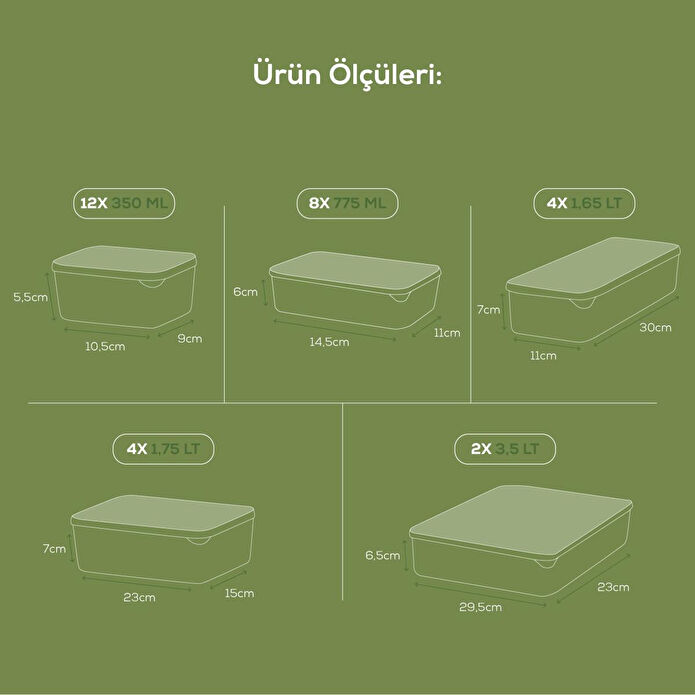 Vienev 30'lu Buzdolabı Düzenleyici Organizer Mikrodalgaya Uygun Difriz Saklama Kabı Gri