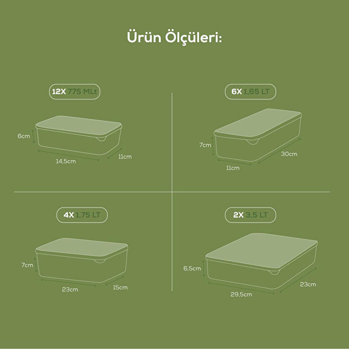 Vienev 24'lü Buzdolabı Düzenleyici Organizer Mikrodalgaya Uygun Difriz Saklama Kabı Gri