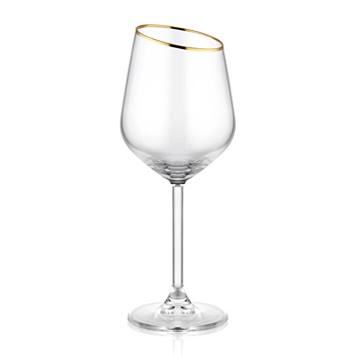 The Mia Gina Şarap Kadehi Gold 6lı Set