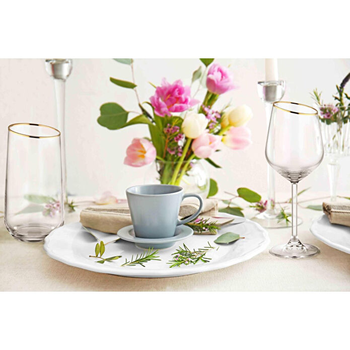 The Mia Gina Şarap Kadehi Gold 6lı Set