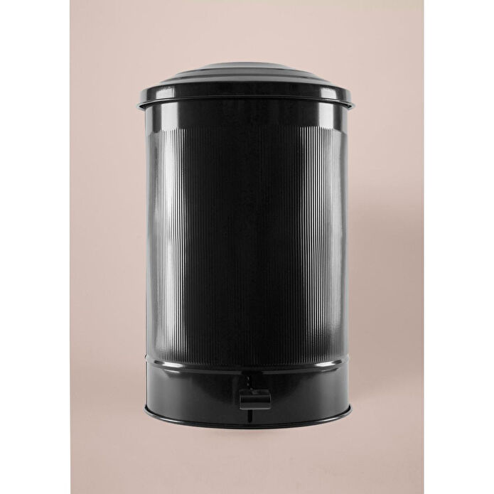 The Mia Stripe Mutfak Çöp Kovası Siyah 37 Lt
