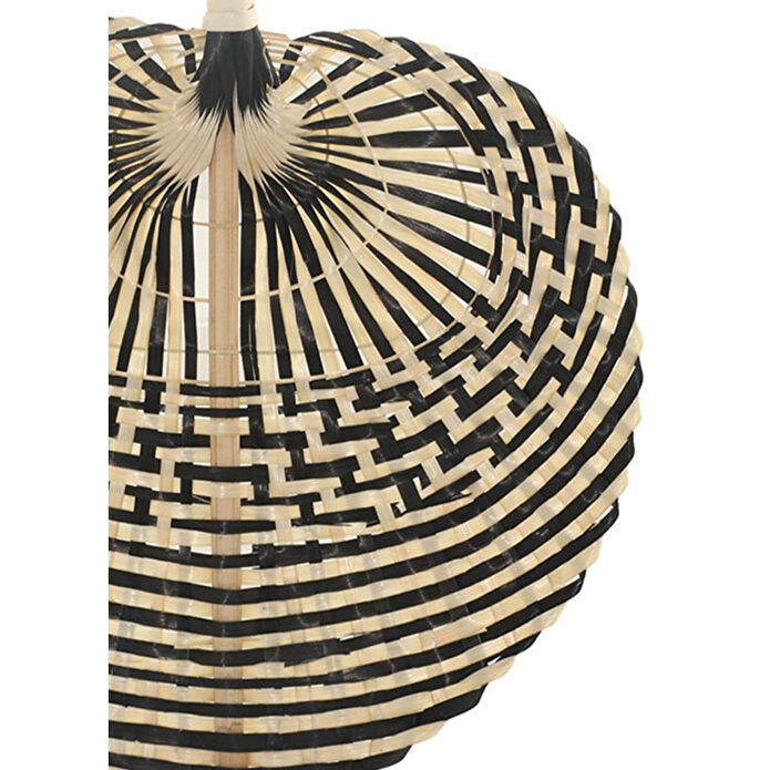 The Mia Dekoratif Bambu Duvar Dekoru Siyah 2x21x28 Cm