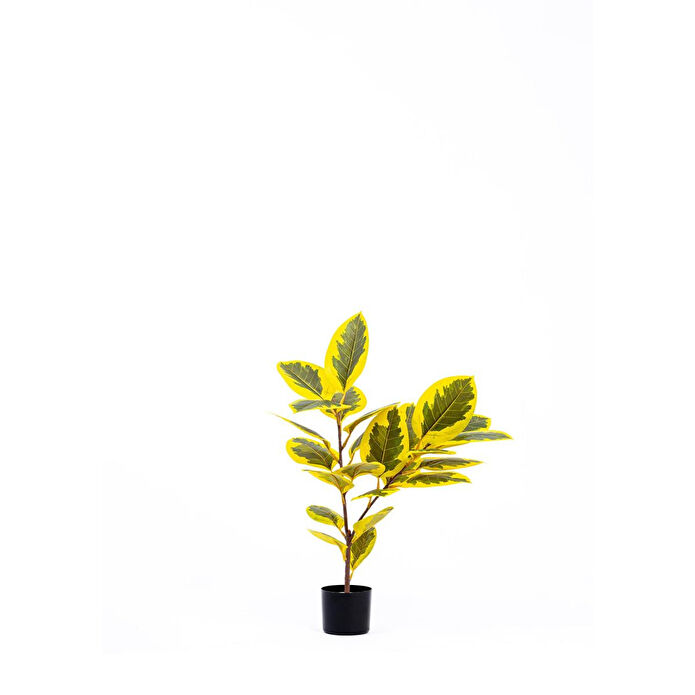 The Mia Ficus Altissima Yapay Ağaçı Sarı Yeşil 2 Dal 90 Cm