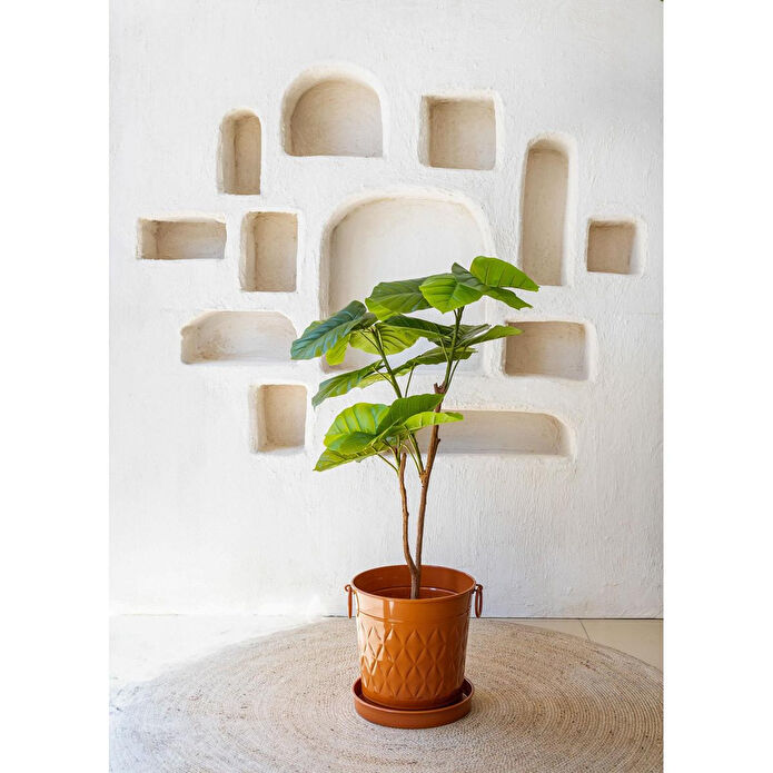 The Mia Ficus Umbellata Yapay Ağaç Yeşil 4 Dallı 120 Cm