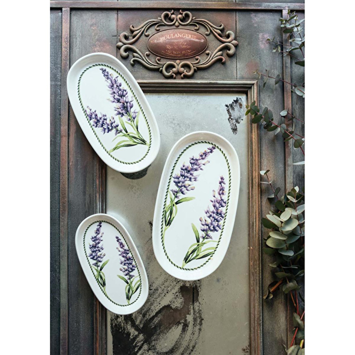 The Mia Provence Lavanta Oval Servis 2li 21 Cm