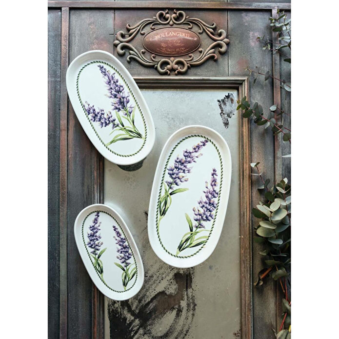 The Mia Provence Lavanta Oval Servis 2li 26 Cm