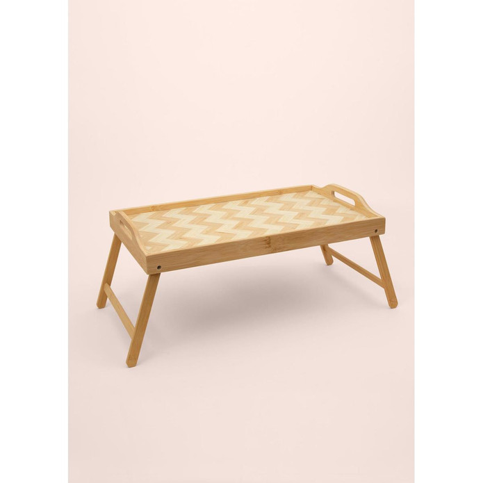 The Mia Wicker Bambu Katlanır Keyif Tepsisi 50x30 Cm