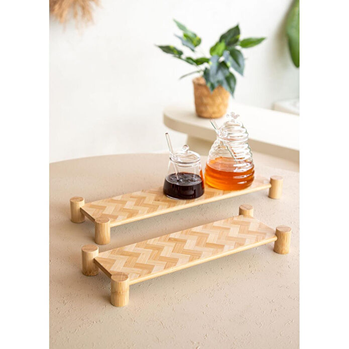 The Mia Wicker Bambu Tepsi 41x12 Cm Tps0070