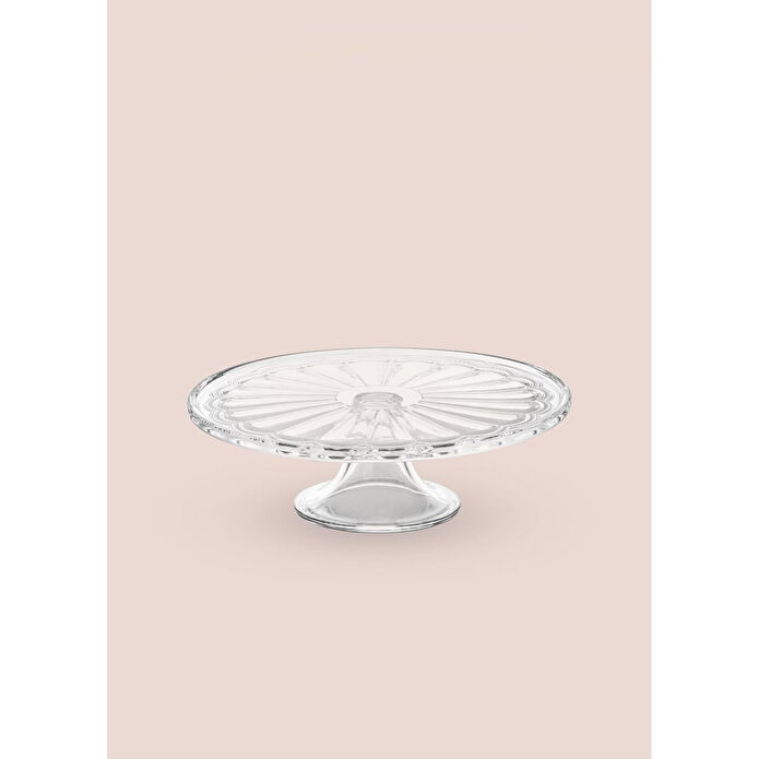 The Mia Ayaklı Pasta Kek Sunum Tabağı 30x9 Cm Cam0494