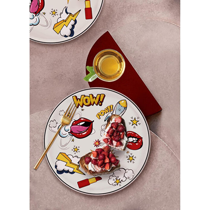 The Mia Popart Servis Tabağı 6 Lı Set 26 Cm