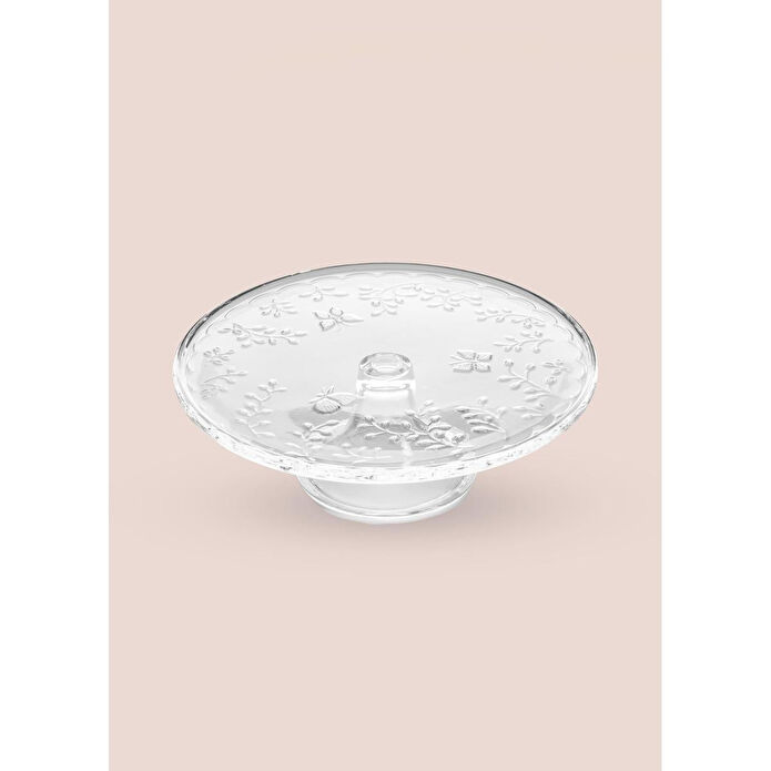 The Mia Ayaklı Pasta Kek Sunum Tabağı 30x10 Cm Cam0496