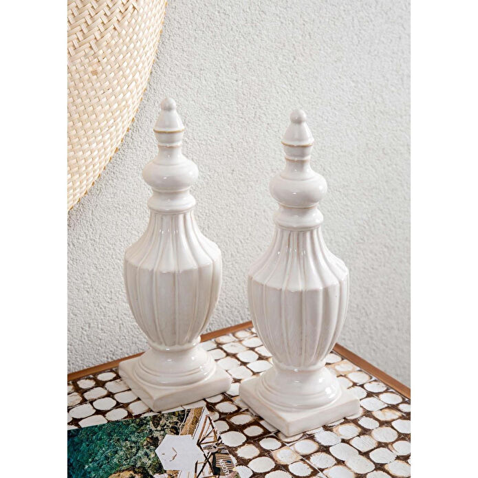 The Mia Cera Dekoratif Obje 12x12x37 Cm