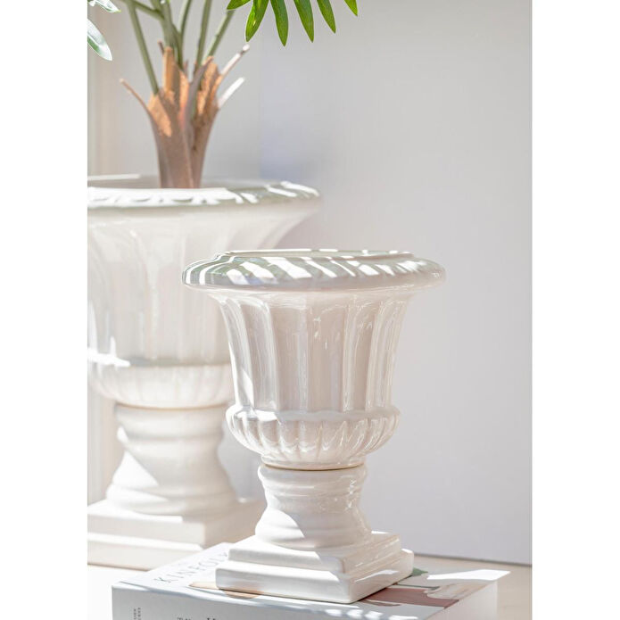 The Mia Cera Dekoratif Vazo 21x21x28 Cm