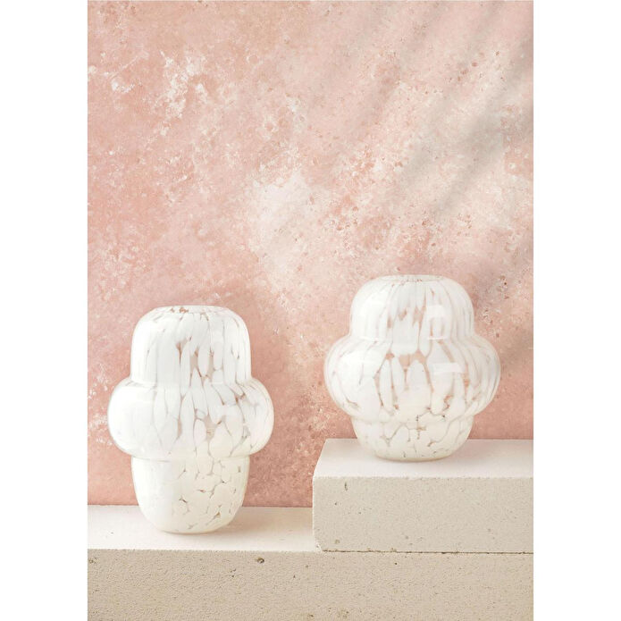 The Mia Blanco Cam Vazo 19x27 Cm