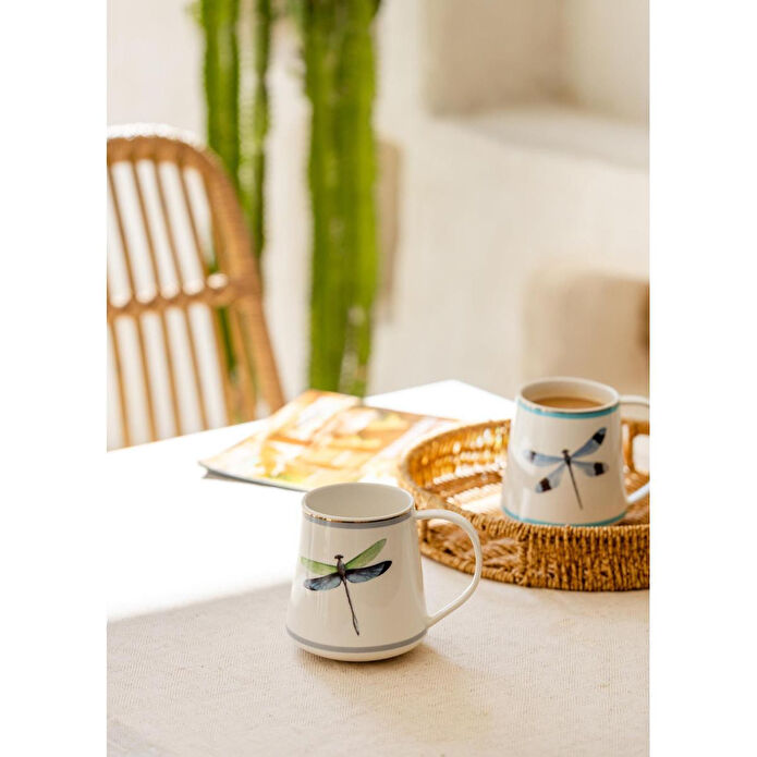 The Mia Dragonfly Green Porselen Kupa Kpa0261 340 Cc