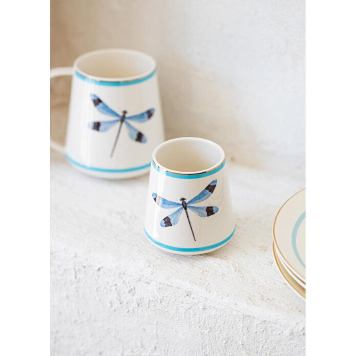 The Mia Dragonfly Blue Porselen Kupa Kpa0233 180 Cc