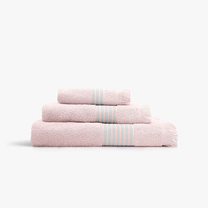 Green Black Aya 3'lü Havlu Seti Pudra