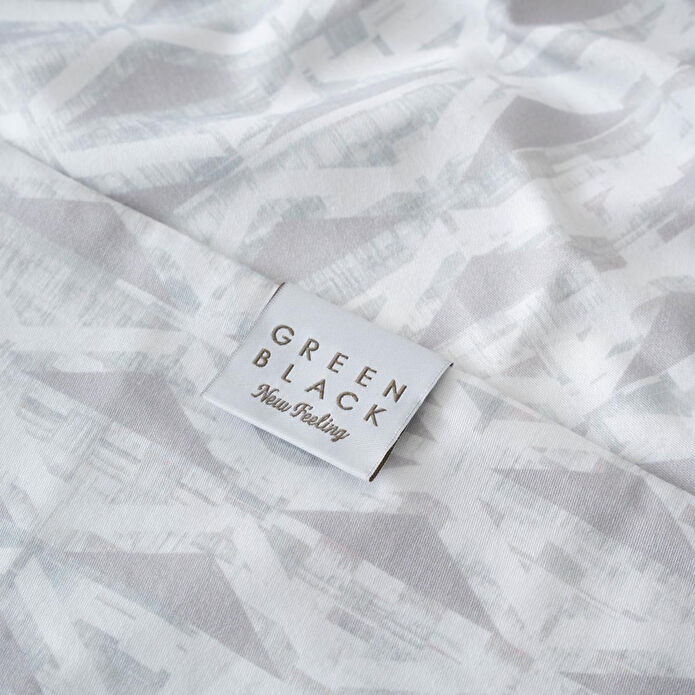 Green Black Tria Tek Kişilik Nevresim Takımı %100 Pamuk 210 Tc 83 Tel Saten Digital Baskılı Gri 160x220 Cm