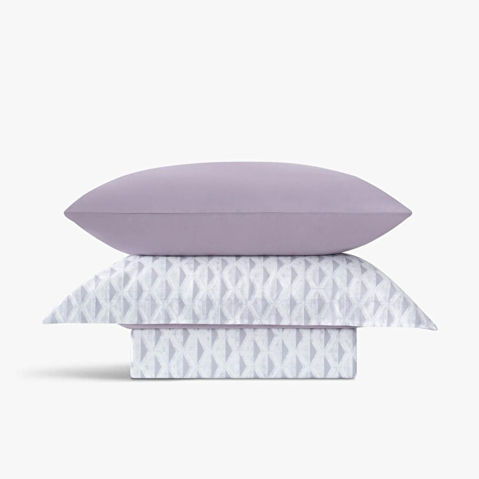 Green Black Tria Tek Kişilik Nevresim Takımı %100 Pamuk 210 Tc 83 Tel Saten Digital Baskılı Lila 160x220 Cm