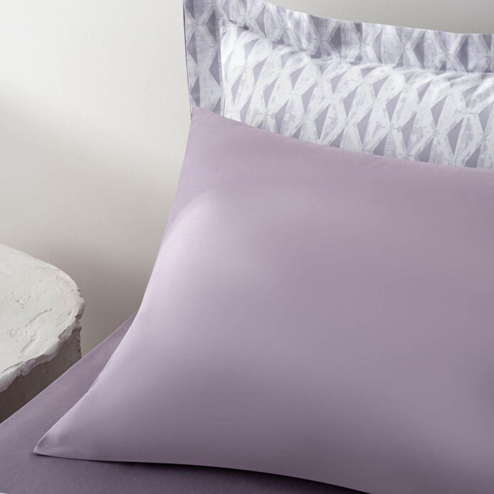 Green Black Tria Tek Kişilik Nevresim Takımı %100 Pamuk 210 Tc 83 Tel Saten Digital Baskılı Lila 160x220 Cm