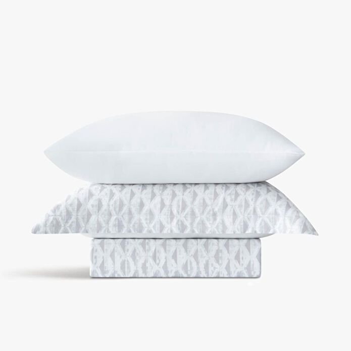 Green Black Tria Çift Kişilik Nevresim Takımı %100 Pamuk 210 Tc 83 Tel Saten Digital Baskılı Gri 200x220 Cm