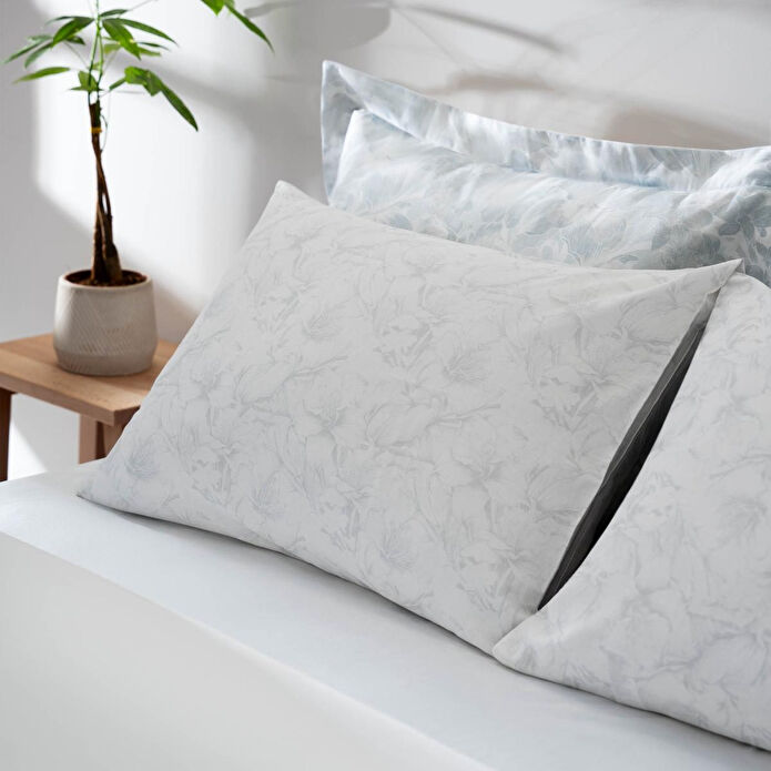 Green Black Fiorina Çift Kişilik Nevresim Takımı %100 Pamuk 210 Tc 83 Tel Saten Digital Baskılı Mint