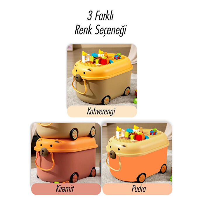 The Mia Trail Oyuncak Saklama Kutusu Pudra 57x39x33 Cm