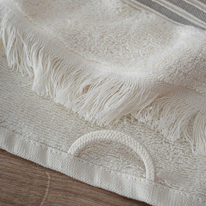 Green Black Aya 2'li Yüz Havlusu Seti Krem