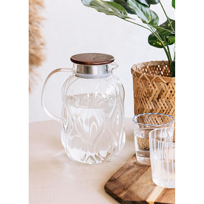 The Mia Wooden Cam Sürahi 2000 Cc Sse0031