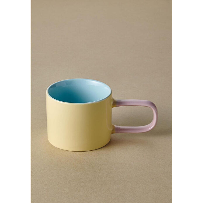 The Mia Rainbow Porselen Kupa Sarı 270 Ml