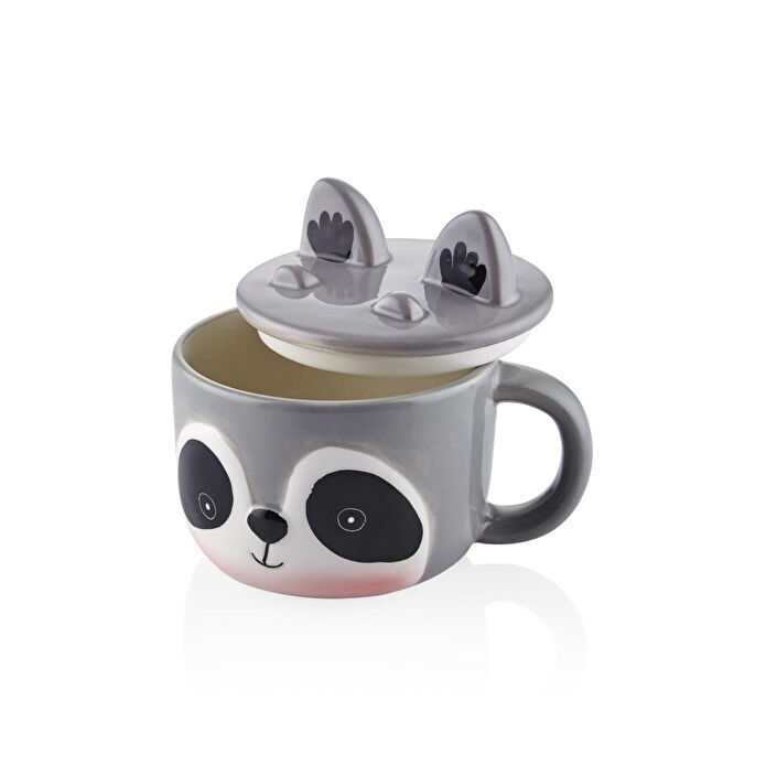 The Mia Rakun Kapaklı Kupa 330 Ml