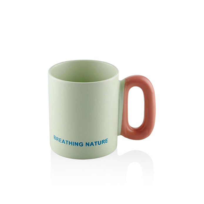 The Mia Makaron Porselen Kupa Yeşil 330 Ml