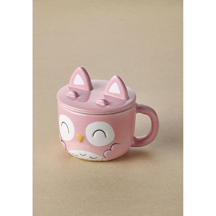 The Mia Baykuş Kapaklı Kupa 330 Ml