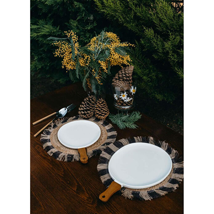 The Mia Woody Porselen Servis 40x26 Cm