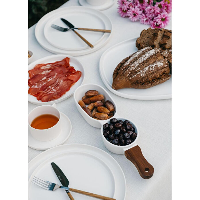 The Mia Woody Porselen Servis 35x10 Cm