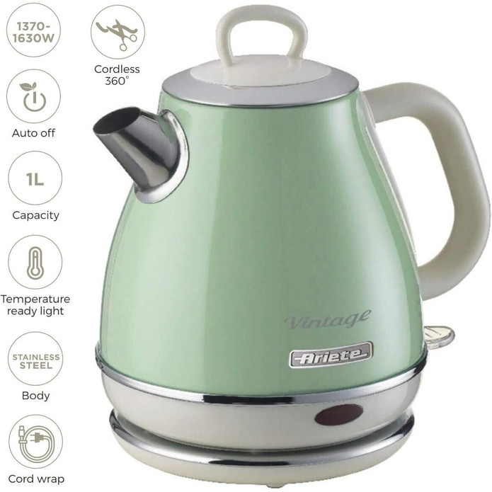 Ariete Vintage 1l Su Isıtıcı - Yeşil